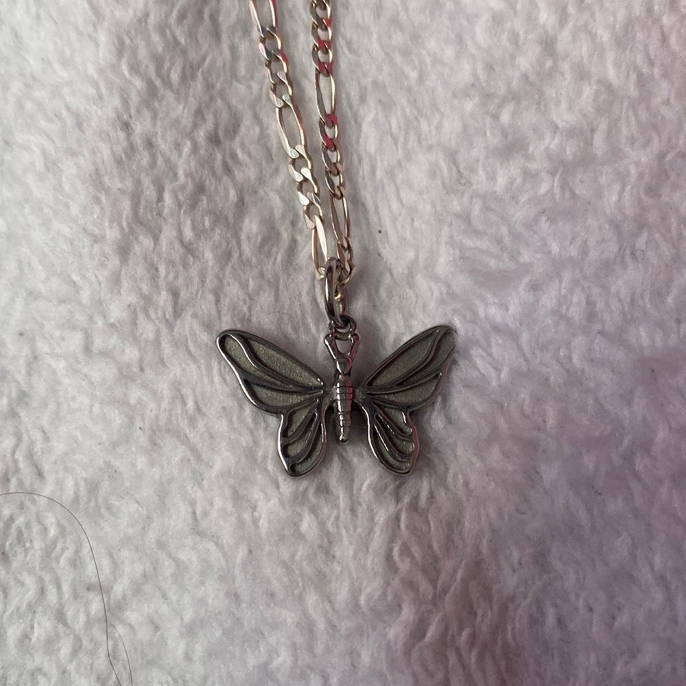 Sterling silver butterfly necklace